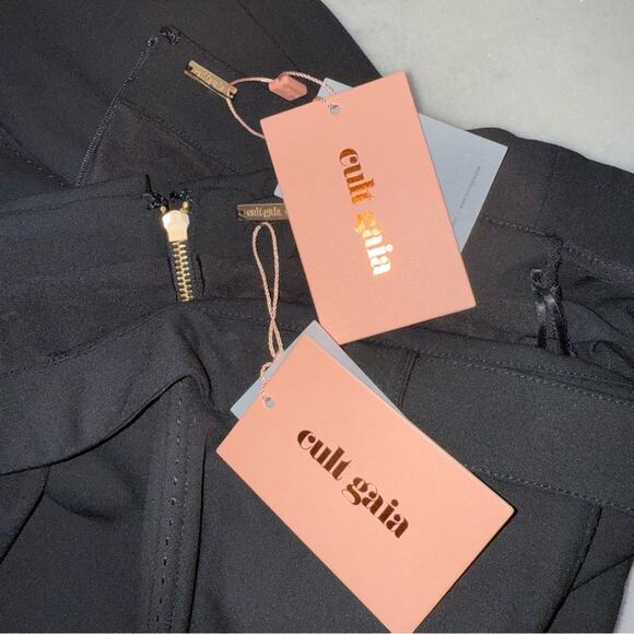 Cult Gaia Valia Crop Off the Shoulder Top & Essie Mini Skirt Set in Black - Picture 16 of 17